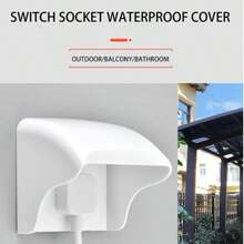 3pcs Outdoor Wall Waterproof Switch Box 86 Outdoor Socket Cover Box PC Plastic Rain-Proof Box White Surface Protection Box - White - View 8
