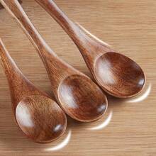 1/3/6/12pcs Wooden Tea Spoon, Honey Spoon Set, Suitable For Coffee, Tea, Stirring - Durable Hardwood And Bamboo Kitchen Utensils - Multicolor - View 5