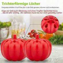 4pcs/2pcs Reusable Indoor Fruit Fly Traps, Pumpkin Shaped Fly Catcher Small Insect Trap, Suitable For Kitchen Home, Fly Trap Fly Killer Fruit Fly Catcher, Easy To Clean Refillable Decorative Indoor/Outdoor Pest Control - Multi-color - View 5