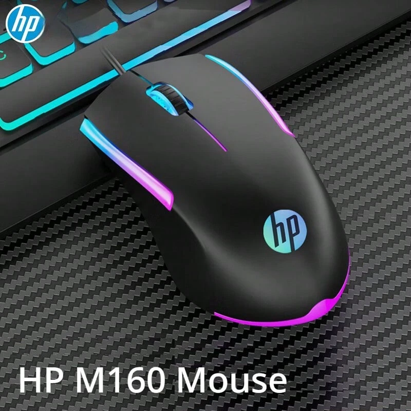 HP M160 有線滑鼠 彩色燈光 人體工學電競與辦公滑鼠 適用 PC 筆記本電腦 USB 接口電腦滑鼠 - 查看 1