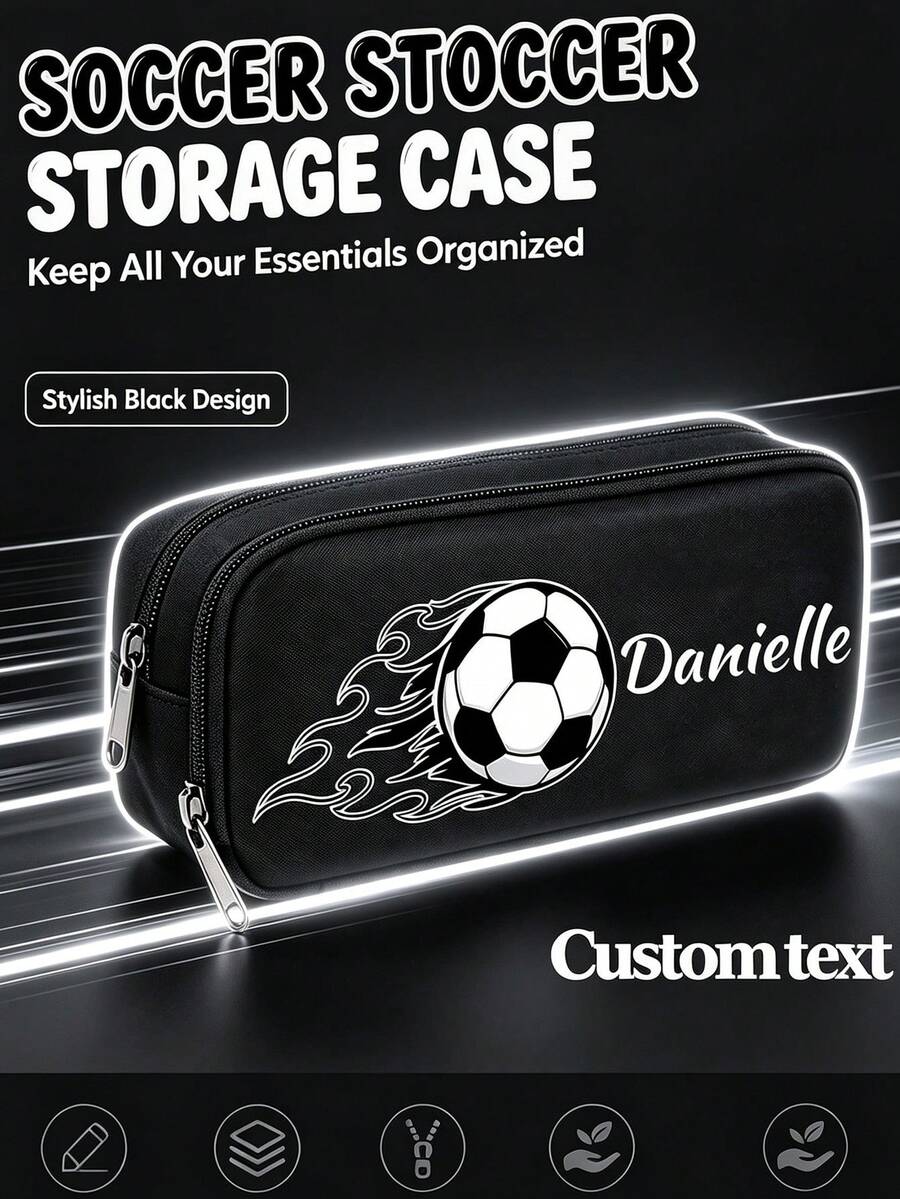 Personalized Camouflage Stationery Storage Bag, Customize It With Your Name Or Other Personalized Text. Features A Multi-Functional, Contrasting Color Design