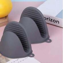 2pcs/Set Sarung Tangan Silikon Tahan Panas dan Klip Isolasi Panas Anti-Selip, Cocok untuk Memanggang, Oven, Microwave - MultiWarna - View 13