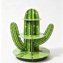 Party Tabletop Cactus Shaped Decorative Ornament Cactus Desktop Decoration Green Paper Art Assembly - Cactus - View 2