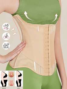 1 Pc Waist Trainer Body Shapewear Women's Corset Women Tummy Slimming Sheath Woman Flat Belly Girdle Waist Belt Corset Girdles Shaper - Apricot - View 1