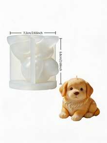1 3D Golden Retriever Silicone Candle Mold - Creative Golden Retriever Design, Easy To Demold And Reusable, Suitable For DIY Candles, Plaster Decor, Handmade Soap Making, Home Decor Craft Mold - Golden Retriever - View 7
