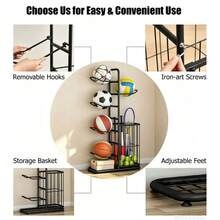 1PCS 5/7 Tier Storage Rack Holder Organizer Football Basketball Ball Volleyball Basket Stand - 5-tier - View 4