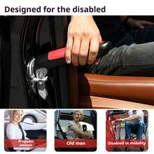 2pcs Car Door Assist Handle & Window Breaker 2-In-1 With Storage Bag, Portable Car Safety Escape Handle, Car Entry/Exit Assist Device For Elderly, Pregnant Women And Children, Helpful For Single Women Caring For Family, Anti-Slip Stable Car Door Clip Support, Multi-Function Emergency Car Window - 2-piece Set - View 6