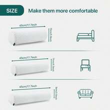 Cervical Pillow Cervical Pillow Round Cervical Pillow Neck Back Lumbar Pillow Round Roller Pillow With Removable Cover Designed For Neck, Back, Head And Legs - White - View 15