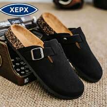 Men's Summer Soft Sole Slip-On Loafer Sandals, Beach Strap Style, New Thick Sole Anti-Slip Anti-Odor Outdoor Casual Slippers, Soft Sole Fashion Versatile Durable Comfortable Flat Bottom Plus Size Men's Shoes - Black - View 8