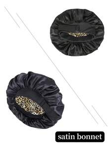 Reversible Satin Bonnet Cap, Adjustable Women Sleep Cap, Double-Sided Hair Care Cap Hair Sleep Cap - Multicolor - View 4