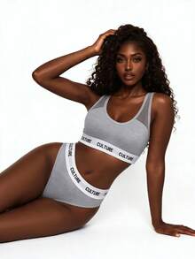 Rest Era Women's Pajama Sets And Lingerie Sets. Available In Black, Gray, Stripes, Plaid, And Gray-And-White Color-Block Styles. - Multicolor - View 2