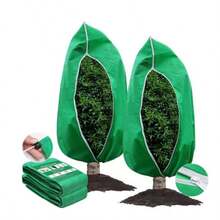 Thickened Non-Woven Fabric Plant Frost Cover With Drawstring And Zipper, Winter Warmth Protection Cover For Garden Plants And Greenery - Multicolor - View 9