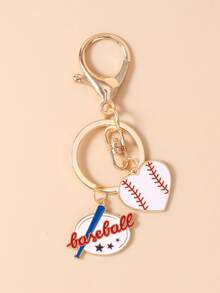 1pc New Fashion Design Exquisite Baseball Glove Clothing Keychain Keyring Letter Baseball Jersey Women's Daily Key Ring Bag Pendant - Multicolor - View 18