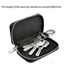 Men's Key Bag With Cute Cat Pattern And Lychee Pattern,2D Printing,Car Keychain,Suitable For Remote Control Keys,Multifunctionalkeybag And Storage Bag - Multicolor - View 3