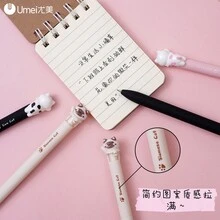 2/4pcs Cute Cat Pop-Up Head Retractable Neutral Ink Pens, 0.5mm Black Smooth Water-Based Ink Pens For Students - Cat - View 6