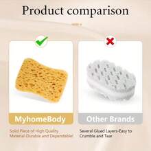 2 Pieces Bath Sponge Set, Soft Porous Body Scrubber Sponges For Shower, Gentle Exfoliating, Rich Lather & Daily Body Cleaning - View 6