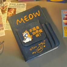 1pc Creative Quote Cat Notebook, A5 Office Women Loose-Leaf Planner Student Diary, Thickened - Cat - View 1