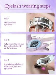 Segmented Magnetic False Eyelashes, Fox-Style Upturned Tapered Tips, Shaped Arc, Long-Lasting - View 2