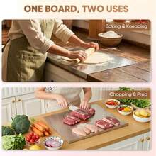 Stainless Steel Edge Cutting Board, Suitable For Kitchen, Can Cut Meat, Fruit, Vegetables, Bread And Dough (40*30cm, 30*30cm) - Multicolor - View 9