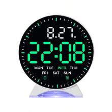 NieNie Digital Alarm Clock Week Date Second Hand Display With Mood Light Dual Alarm Snooze Table Clock 12/24H Auto Dimmable DST LED Clock(Battery Not Included) - one-size - View 21
