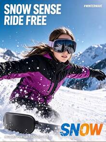 Large Frame Full-Coverage Double-Layer Anti-Fog Ski Goggles, Frameless Design With Detachable Lenses, Unisex - Suitable For Winter Skiing, Snowboarding, Outdoor Sports, Professional Grade Ski Glasses, Couple Style - Double-Layer Foam For Comfortable And Breathable Wear, Includes Portable Goggle Case - A - View 2