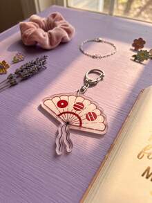 1pc/6pcs Bangtang K-Pop Keychains, Including Folding Fan, Sailboat, Lightstick, Jersey, Heart And Cassette Tape Designs, Bag Charms, Suitable For Back To School, Gift For K-Pop Fans, Exquisite Collection, All Seasons. - Multicolor - View 9