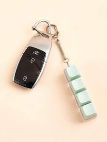 1 Pc Fidget Keyboard Cube Keychain, Simple Colorful Finger Press Stress Relief Keyring, Calming Focus Unzip Pendant, Car Bag Accessory, Party Gift - Multicolor - View 6