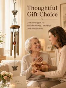 Metal Wind Chime (22.44In/57Cm) Zen-Inspired Outdoor And Garden Decor, Pleasant Sound And Hanging Wind Catcher - Suitable For Patio, Graduation, Mother'S Day, Courtyard Or Gift - Random Styles - View 9