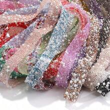 1 Roll Multi-Purpose Shiny Rhinestone Adhesive Ribbon, Easy To Cut And Stick Sequin Ribbon, Suitable For Christmas, Valentine's Day, Birthday, Gift Wrapping And Crafts, Multiple Colors Available - Multicolor - View 8