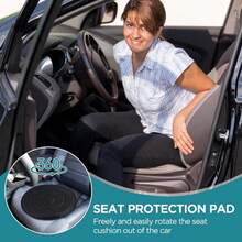 360° Rotating Car Seat Cushion - Non-Slip Ergonomic Design, Portable Auxiliary Rotating Cushion For Easy In And Out, Universal Size, Suitable For Driving And Traveling, Car Seat Accessory - Multicolor - View 7