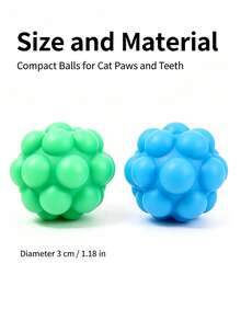2/6/10/14pcs Two-Tone Pet Toy-A Candy-Colored, Elastic Rubber Ball; An Interactive Toy Suitable For All Cats And Small Dogs. An Ideal Gift For Close Friends Who Own Pets. - Multicolor - View 8