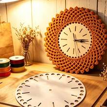 1pc Macrame Clock Base DIY Handmade Clock Base Weaving Craft Tool, Creative Perforated Wooden Clock Board For Macrame Weaving, Suitable For Weaving & Decorative Handicrafts, Handmade Gift Materials, Creative Hand Woven Projects - Classic - View 7