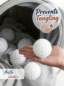Reusable Laundry Ball Set - Removes Lint, Wrinkles, Prevents Tangling, Softens Clothes, No Electricity Needed, Also Suitable As Pet Supplies, Pet Toys, Washing Machine Accessories, Laundry Tools, For Home, Hotel, Laundry Room Use, Cleaning Tools - A - View 2