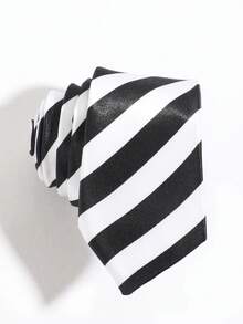 1pc Vintage Shiny Satin Twill Men's Skinny Tie, Cool Street Style Shirt Accessory - Multicolor - View 7