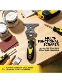 15-In-1 Multi-Function Paint Scraper, With Serrated Edge, Ergonomic Handle And Metal Blade - Sturdy Construction, Efficient Paint Removal, Suitable For DIY Projects And Professional Use, Paint Removal Tool - A - View 10