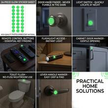 Round Luminous Location Marker Stickers,Glow‑In‑The‑Dark Dot Decals,Self‑Adhesive Night Labels For Light Switches,Door Knobs,Remote Controls & Home Touch Points Glowinthedarksticker Luminousdotsticker Nightmarker Homesticker Lightswitchdecal - Glow-in-the-dark Stickers - View 5