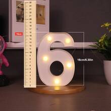 1/3/4/5pcs LED Numeric Lights (6.3"/8.27") - Romantic Warm White, Birthday, Wedding, Anniversary, Party Decor | Proposal Decoration, Personalized Gift - White - View 15