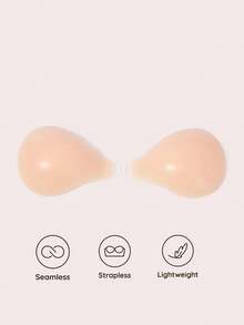 Lignisse Silicone Teardrop Sticky Bra With Storage Board Invisible Push Up Adhesive Strapless Backless Lift Reusable Nipple Cover Women Intimates - Multicolor - View 10