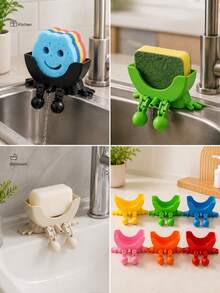 Giá thoát nước 2 trong 1 dễ thương tích hợp khay đựng xà phòng, kệ lưu trữ bồn rửa nhà tắm và nhà bếp, khay sắp xếp, trang trí mặt bàn, phụ kiện nhà tắm gia đình - Nhiều màu - Xem 7