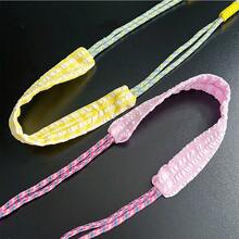 1pc Niche Design Dopamine Colorblock Cotton Fabric Multifunctional 3-In-1 Camera Strap Long Phone Lanyard Phone Chain - Multicolor - View 3