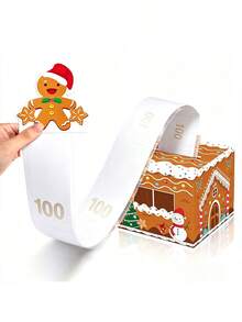 1 Set Christmas Cash Gift Box, Pull-Out Cash Gift Holder, Includes Pull-Out Card And 30 Transparent Bags, Fun Gift-Giving Way, Christmas Party Decoration Gift, Surprise Gift Box - View 4