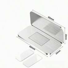 2/4 Set Drill-Free Stainless Steel Cabinet Magnetic Door Catch, Ultra-Thin Strong Magnetic Drawer Invisible Door Magnet, Wardrobe Sliding Door Magnetic Latch (Random Color Adhesive Back) - Multicolor - View 10