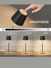 Modern Rechargeable LED Desk Lamp - Detachable Touch Night Light, Portable Wave Design, 1200mAh Rechargeable Battery - Dimmable, Touch Night Light, Suitable For Bedroom And Dining Atmosphere, Bedside Lamp, Couple Dinner - Bedroom, Dining Room - Multicolor - View 6