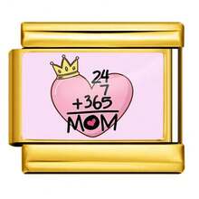 1PC Gold Tone Stainless Steel Italian Charms, Cartoon Pet Print Charms (Cat/Dog/Rabbit/Fox), Cute Animal Photo Print DIY Jewelry Supplies - Slogan Letter Module - View 34