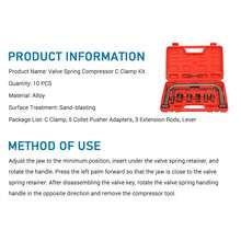 Valve Spring Compressor, Automatic Compression Clamp Tool Kit For ATV, Car, Motorcycle, Small Motor Vehicle Equipment, Spring Compressor Tools - A - View 4