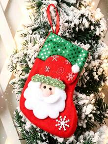 4 buah Ornamen Gantung Kaos Kaki Natal Mini, Dekorasi Pohon Natal, Dekorasi Perapian dan Pesta Liburan - MultiWarna - View 2