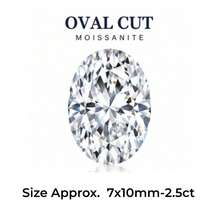 Moissanite Super White D Color Oval Cut Loose Stone VVS Clarity 8 Hearts 8 Arrows Small Size Accent Stone For Gold Silver Jewelry 1ct 2ct 0.8ct 2.5ct 3.0ct Loose Stone Clarity White D Grade - Oval Cut - View 10