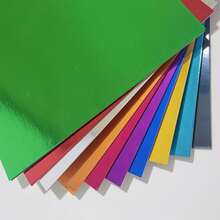 30 Sheets Mixed 10 Colors Mirror Reflective A5 Cardstock / Metallic Glitter Paper // 5.8 Inches X 8.27 Inches / Heavyweight Premium Handmade Paper / Suitable For Scrapbooking, Bending And Shaping / Holiday Decoration, Card Making, Vibrant Colors, Durable Material, High-End Handmade Paper, Shiny Decorative Paper, Artists And Craft Enthusiasts - 30pcs PET Mixed Color Cardstock - View 3