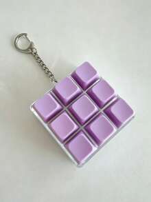 9-Key Cube Stress Relief Button Toy Keyboard Clicker Fidget Creative Keyboard Pendant Decoration Car Keychain Adult Fingertip Keychain Stress Relief Keychain Focus Relaxation Keychain Birthday Gift Party Favor Keychain Accessory Bag Decoration - Multicolor - View 18