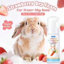 Waterless Strawberry Scented Rabbit Shampoo Foam - Quick Drying Deodorizing For Small Animals, Rabbits - 1PC - View 6